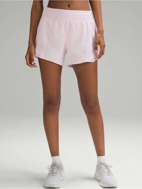 Lululemon Hotty Hot High-Rise Lined Short 4" - Meadowsweet Pink